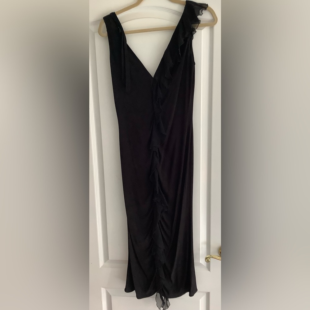 Sophisticated Black Ruffled Dress